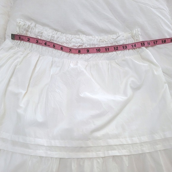 Anthropologie Somerset White Tiered Smocked Countrycore Cottage Maxi Skirt PM - Picture 8 of 9